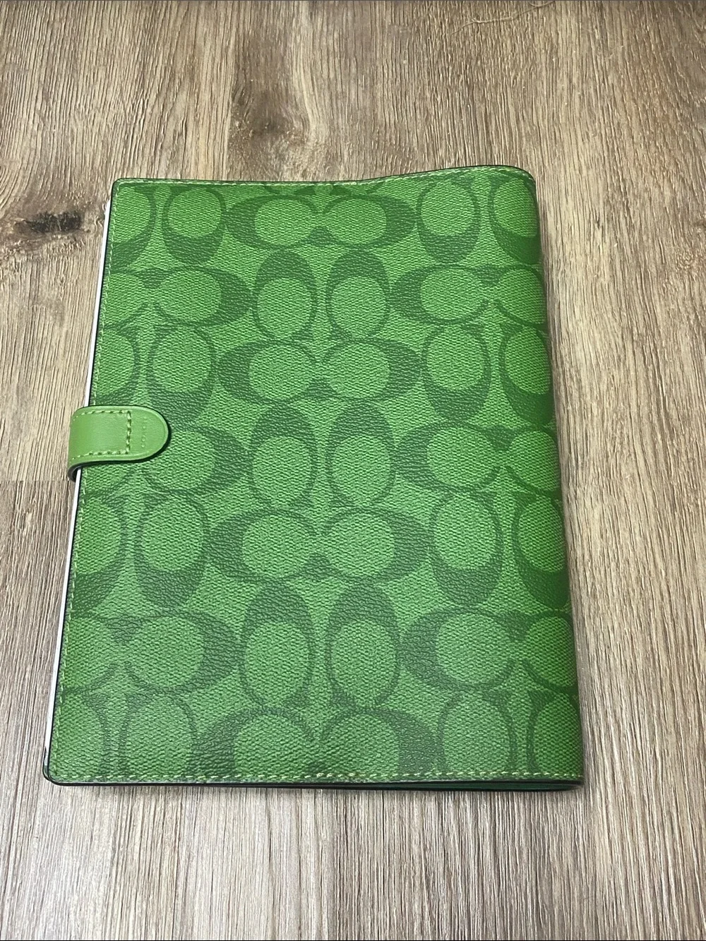 RARE Coach Neon Green Signature Notebook